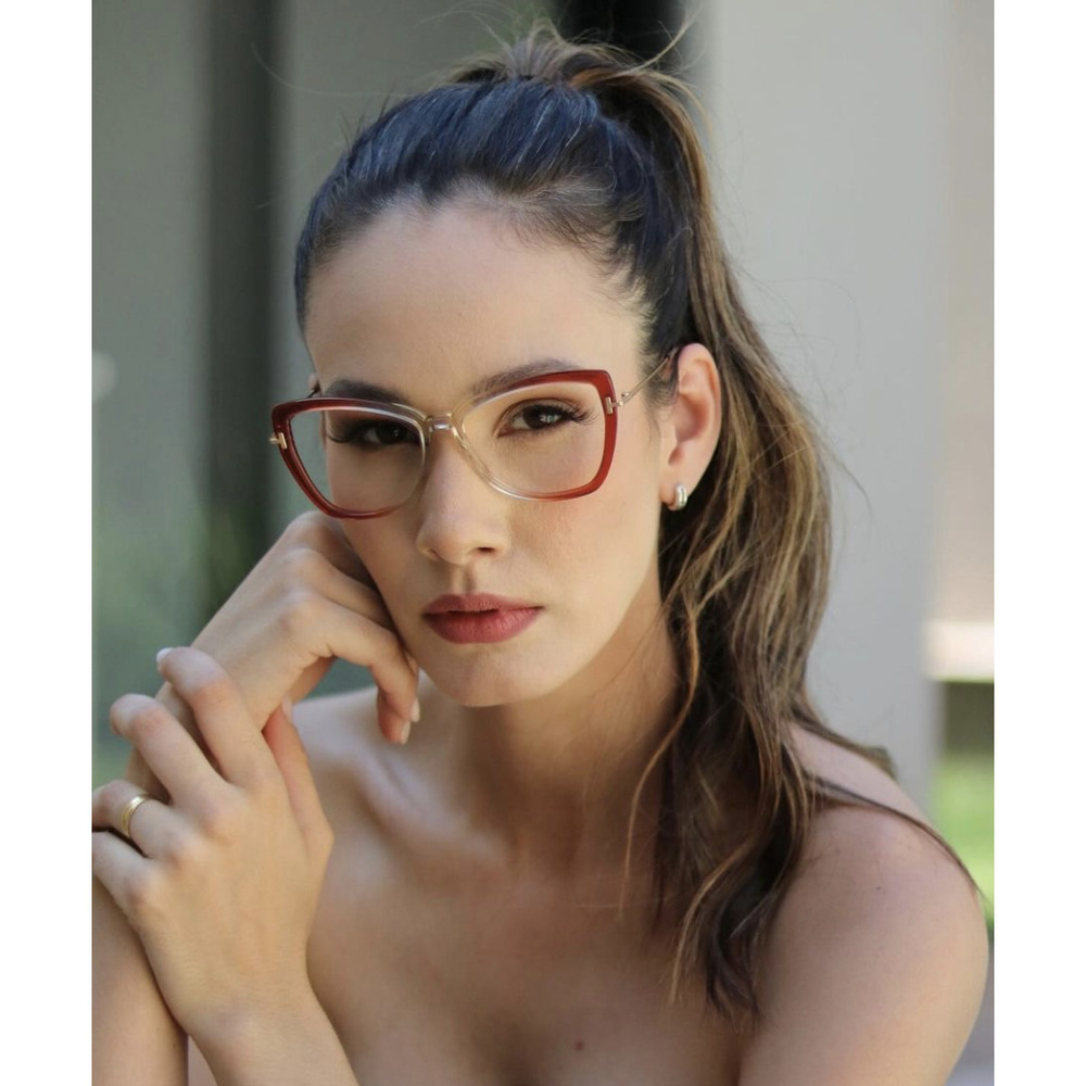 NWT Tom Ford FT5882-B Brown Gold 55mm Eyeglasses